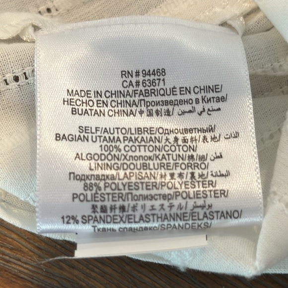 BCBGMaxAzaria Cold Shoulder Cotton Peplum Top - Picture 11 of 12